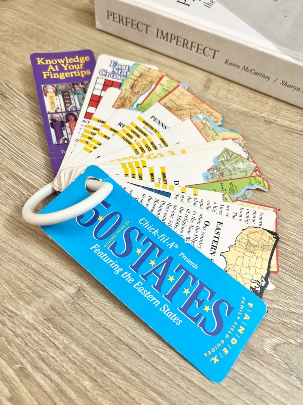 Chick-fil-A 50 States Fandex Eastern States Cards 2003 Kids Meal Geography Toy